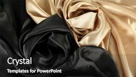  Presentation with silk - Cool new presentation theme with black gold - beautiful silk drape close up backdrop and a black colored foreground