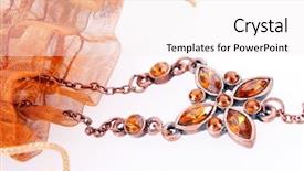  Presentation with jewelery - Slide deck consisting of black gold pearls - brown jewelery background and a sky blue colored foreground