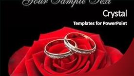  Presentation with red gold black - Presentation theme with black gold invitations - wedding rings background and a black colored foreground
