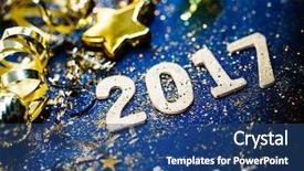  Presentation with holiday cookbook - PPT theme enhanced with black gold new years - holiday background background and a ocean colored foreground