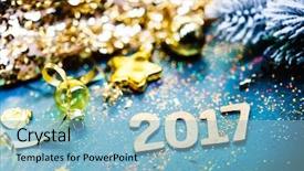  Presentation with new years - Theme having black gold new years - holiday background background and a light blue colored foreground