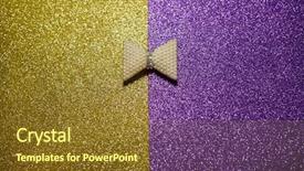  Presentation with colored shining - Cool new PPT layouts with black gold pearls - fashionable brooch on a shiny backdrop and a tawny brown colored foreground