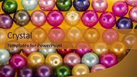  Presentation with pearl - Slide deck featuring black gold pearls - pearl necklace arranged as background background and a  colored foreground