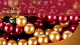  Presentation with pearl - Presentation theme having black gold pearls - pearl necklace arranged as background background and a  colored foreground