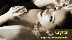  Presentation with pearls - Cool new PPT theme with black gold pearls - sexy beautiful woman smell perfumes backdrop and a tawny brown colored foreground