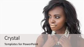  Presentation with pearl - Beautiful presentation theme featuring black gold pearls - woman standing holding pearl necklace backdrop and a  colored foreground