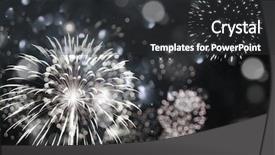 Presentation with abstract gold black - Presentation enhanced with black gold posters - fireworks at new year background and a  colored foreground