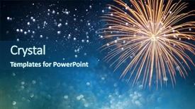  Presentation with abstract gold black - Cool new presentation theme with black gold posters - fireworks at new year backdrop and a  colored foreground