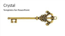  Presentation with key - Amazing presentation theme having black gold vintage - bronze pendant in the form backdrop and a white colored foreground