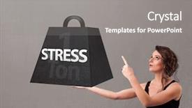  Presentation with black gram - Cool new PPT theme with black gram - attractive young woman holding one backdrop and a  colored foreground