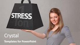  Presentation with one swot - Audience pleasing PPT theme consisting of black gram - attractive young woman holding one backdrop and a  colored foreground