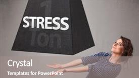  Presentation with kartun stress - Slides having black gram - attractive young woman holding one background and a  colored foreground