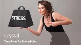  Presentation with weight - Slide set enhanced with black gram - attractive young woman holding one background and a gray colored foreground