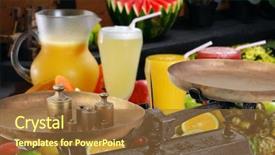  Presentation with fruit - Audience pleasing presentation design consisting of black gram - ripe fruit on the old backdrop and a tawny brown colored foreground