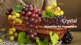  Presentation with sweet - Colorful presentation enhanced with black green - assortment of ripe sweet grapes backdrop and a tawny brown colored foreground