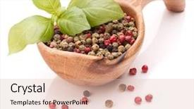  Presentation with pink black - Slide set featuring black green and pink pepper background and a lemonade colored foreground