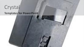  Presentation with shield - Presentation theme enhanced with salad with boiled chiken and background and a tawny brown colored foreground