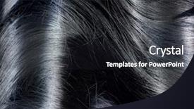  Presentation with long hair - Presentation theme with black hair background long dark background and a dark gray colored foreground