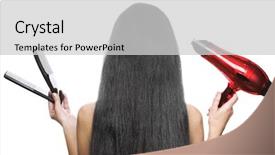 Presentation with black - Beautiful presentation theme featuring black hair backdrop and a light gray colored foreground