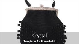  Presentation with pearls - Colorful PPT layouts enhanced with black handbag with pearls isolated on white backdrop and a black colored foreground