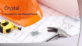  Presentation with tape measure - Beautiful slides featuring black handle tape measure orange backdrop and a gold colored foreground