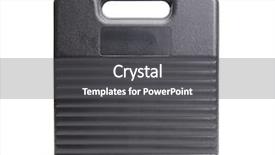  Presentation with black white program - Slides consisting of black hard shell carrying case background and a dark gray colored foreground