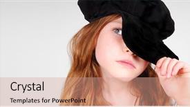  Presentation with eye - Presentation theme enhanced with black-hat-and-blue-eye background and a coral colored foreground
