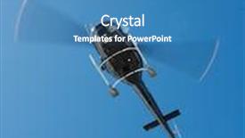  Presentation with helicopter - Audience pleasing presentation consisting of black helicopter against clear blue backdrop and a teal colored foreground