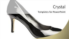  Presentation with black women - Slide set enhanced with black high heel women shoe background and a  colored foreground
