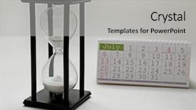  Presentation with black history - Audience pleasing PPT layouts consisting of black history month - hourglass with calender on light backdrop and a light gray colored foreground