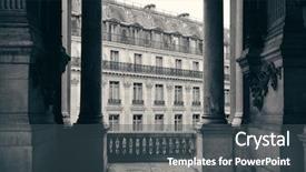  Presentation with french architecture - Colorful slide set enhanced with black history music - french style architecture viewed backdrop and a  colored foreground