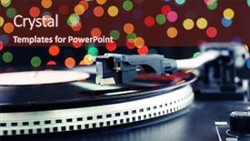  Presentation with black history - Slide set with black history music - gramophone with a vinyl record background and a tawny brown colored foreground