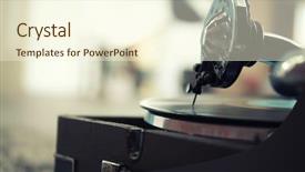  Presentation with gramophone - Slide deck with black history music - old gramophone closeup background and a  colored foreground