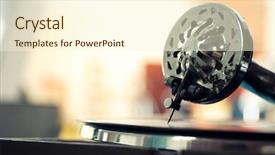  Presentation with gramophone - Slide set with black history music - old gramophone closeup background and a cream colored foreground