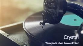  Presentation with black history - Audience pleasing theme consisting of black history music - old gramophone closeup backdrop and a wine colored foreground