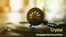  Presentation with gramophone - PPT theme having black history music - old gramophone closeup background and a  colored foreground