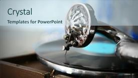  Presentation with gramophone - Slide deck with black history music - old gramophone closeup background and a  colored foreground