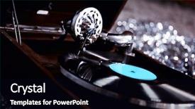  Presentation with gramophone - Beautiful presentation theme featuring black history music - old gramophone closeup backdrop and a  colored foreground