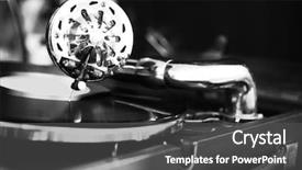  Presentation with gramophone - PPT layouts featuring black history music - old gramophone closeup background and a  colored foreground