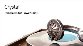  Presentation with gramophone - Beautiful presentation featuring black history music - old gramophone on white background backdrop and a white colored foreground