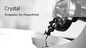  Presentation with gramophone - PPT layouts with black history music - old gramophone player closeup background and a light gray colored foreground