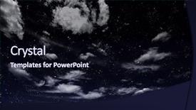  Presentation with night sky - Cool new slides with black hole space star - beautiful night sky grey clouds backdrop and a  colored foreground