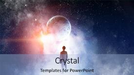  Presentation with cosmos - Cool new presentation theme with black holes space - businessman and cosmos concept backdrop and a light blue colored foreground