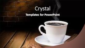  Presentation with hot chocolate - Colorful slides enhanced with black-hot-coffee-cup backdrop and a black colored foreground