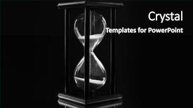 Presentation with black - Slide set featuring black hourglass on black background background and a black colored foreground