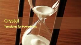  Presentation with white sand - Presentation theme consisting of black hourglass with white sand background and a tawny brown colored foreground