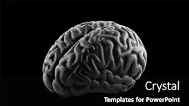  Presentation with human brain - Cool new slides with black-human-brain-model-isolated backdrop and a black colored foreground