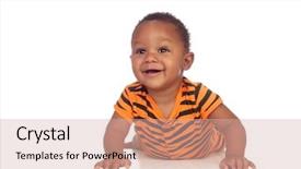  Presentation with african american and baby - Theme having black humans - adorable african baby lying background and a soft green colored foreground