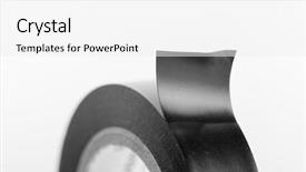  Presentation with scotch tape - Presentation design featuring black industrial tape background and a white colored foreground