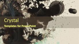  Presentation with ink splash - Slides enhanced with black-ink-and-watercolor-drop background and a tawny brown colored foreground